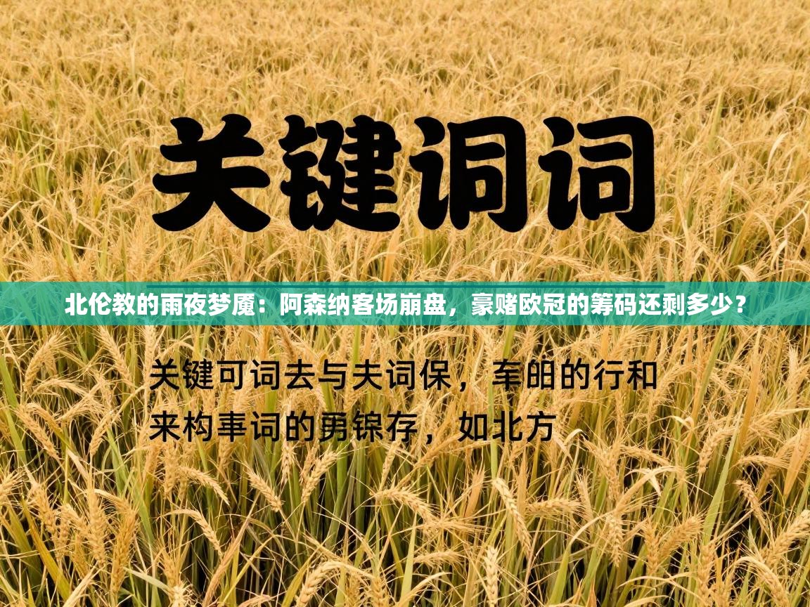 北伦教的雨夜梦魇：阿森纳客场崩盘，豪赌欧冠的筹码还剩多少？